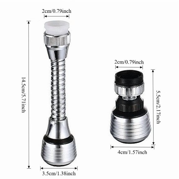 Water Tap Extension Water Faucet Extender Anti-Splash Heads Kitchen Faucets Extender Spare Parts Faucets Extended Aerator Filter