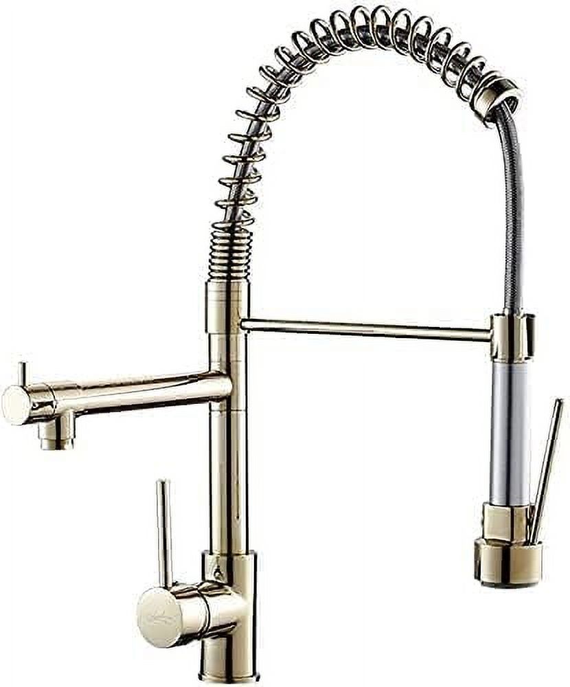 -Water Taps,Pull-Out Kitchen Faucet-Sink Faucet 360° Rotatable Spiral ...