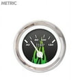 thumbnail image 1 of Aurora Instruments GAR198ZM by LABCD Water Temp Gauge -  Metric Carbon Fiber Green Flame, White Modern Needles, Chrome Trim Rings ~ Style Kit Installed, 1 of 1