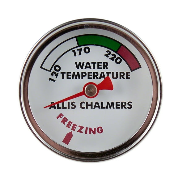 Water Temperature Gauge w/ Chrome Bezel Fits Allis Chalmers Tractor          70213675V 213675 70213675