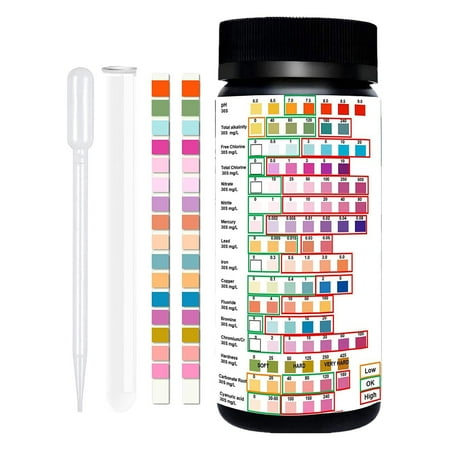 Water Test Strips Drinking Water Quality Test Instant Read Multifunctional Accurate Water Test Strips for Swimming Pool