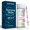 thumbnail image 1 of Water Testing Kits for Drinking Water: 125 Strips 16 in 1 Well and Drinking Water Test Kit, EASYTEST Water Test Strips with Hardness, pH, Lead, Iron, Copper, Chlorine, and More, 1 of 9