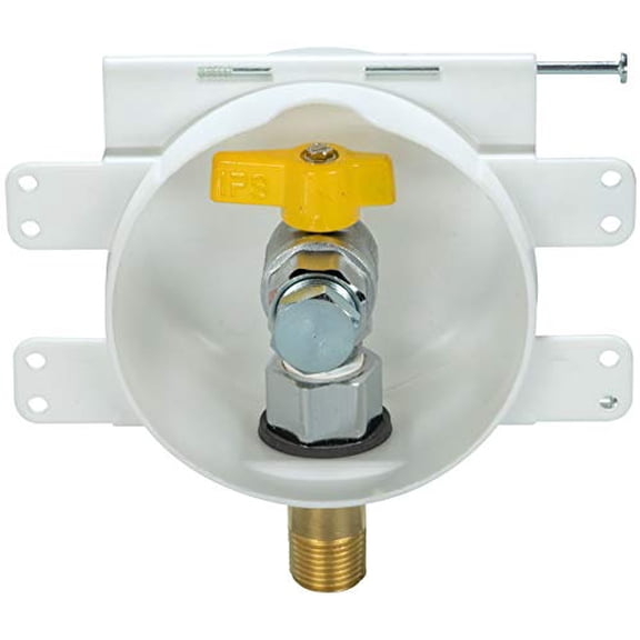 Water-Tite 88106 Mini Round Gas Outlet Box - 1/2-Inch Valve for Iron Pipe, White Plastic$$Tools & Hardware Other