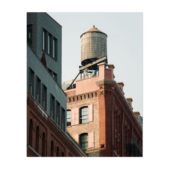 Water Tower, Soho - Manhattan New York Photography Architecture Cityscape Vintage Street Photography Industrial Unframed Wall Art Print 36 x 48 inches