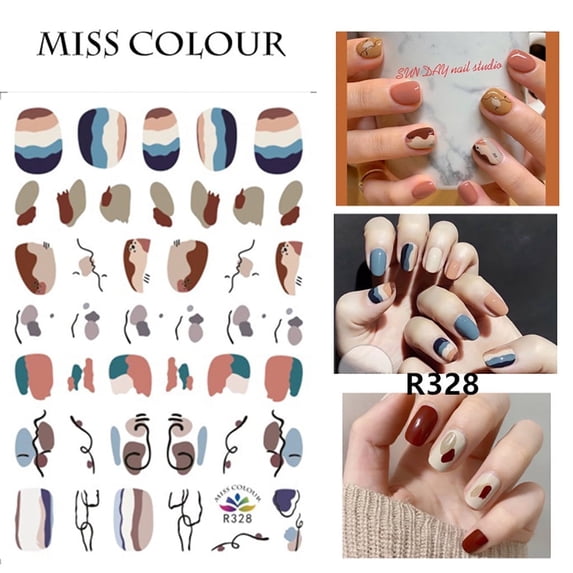 Water Transfer Nail Stickers Summer DIY 3D Manicure Art Decals for Easy Application and Stunning Nails