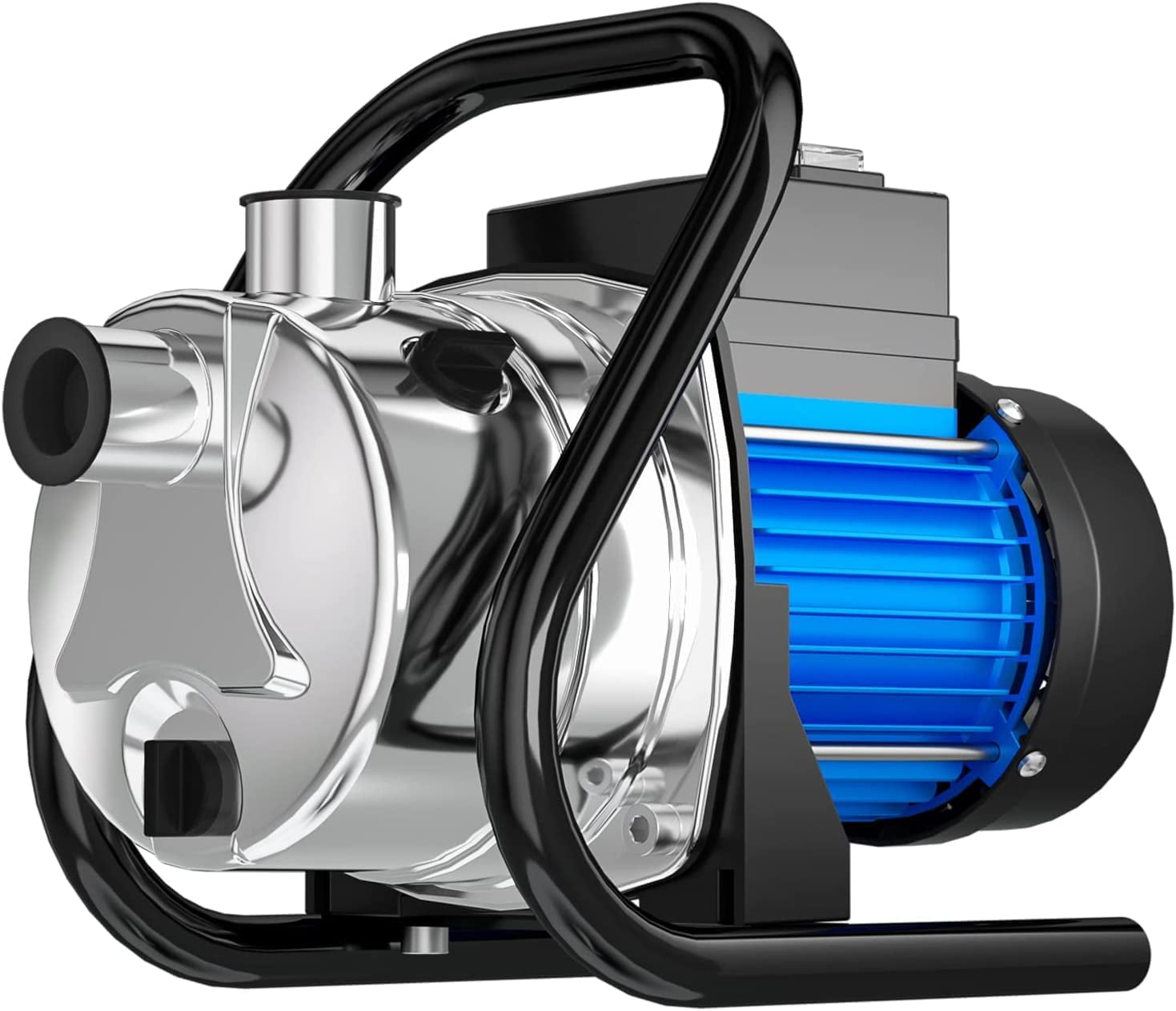 Water Transfer Pump 110V Electric Shallow Well Pump 1.6HP 1600GPH for Garden, Ponds, Pools, Irrigation, Lawn Sprinkler System