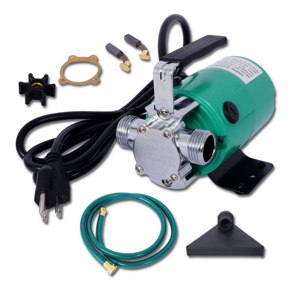 Water Transfer Pump 330 GPH 115V - Portable Utility Pump for Pool, Pond, Hot Tub & Garden