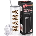 thumbnail image 1 of Water Tumbler for Mama, Mother''s Day Gifts for Mom from Daughter Son, Funny Birthday Presents for Women, Wife, Mother in Law, 20 oz Insulated Leopard Tumbler Cup with Lid Straw Brush, 1 of 6