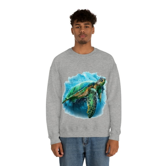 Water Turtle 1, Unisex Heavy Blend™ Crewneck Sweatshirt