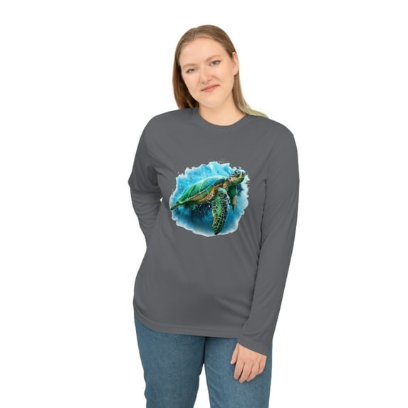 Water Turtle 1, Unisex Performance Long Sleeve Shirt