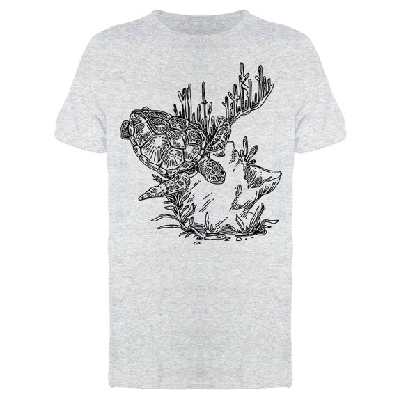 Water Turtle Tropical Sea T-Shirt Men -Image by Shutterstock, Male Small