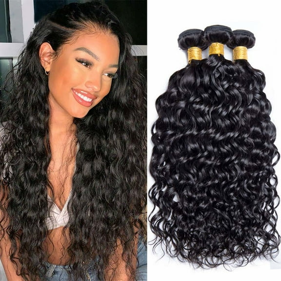 Water Wave Bundles Brazilian Virgin Human Hair 3 Bundles for Black Women