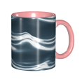 thumbnail image 1 of Water Wave Coffee Mug Fun Custom Ceramic Mugs 11oz Pink, 1 of 5