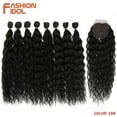 thumbnail image 1 of Brooklyn Born Wavy Hair Bundles With Closure, Synthetic Hair Extensions 20 Inch, 1 of 5