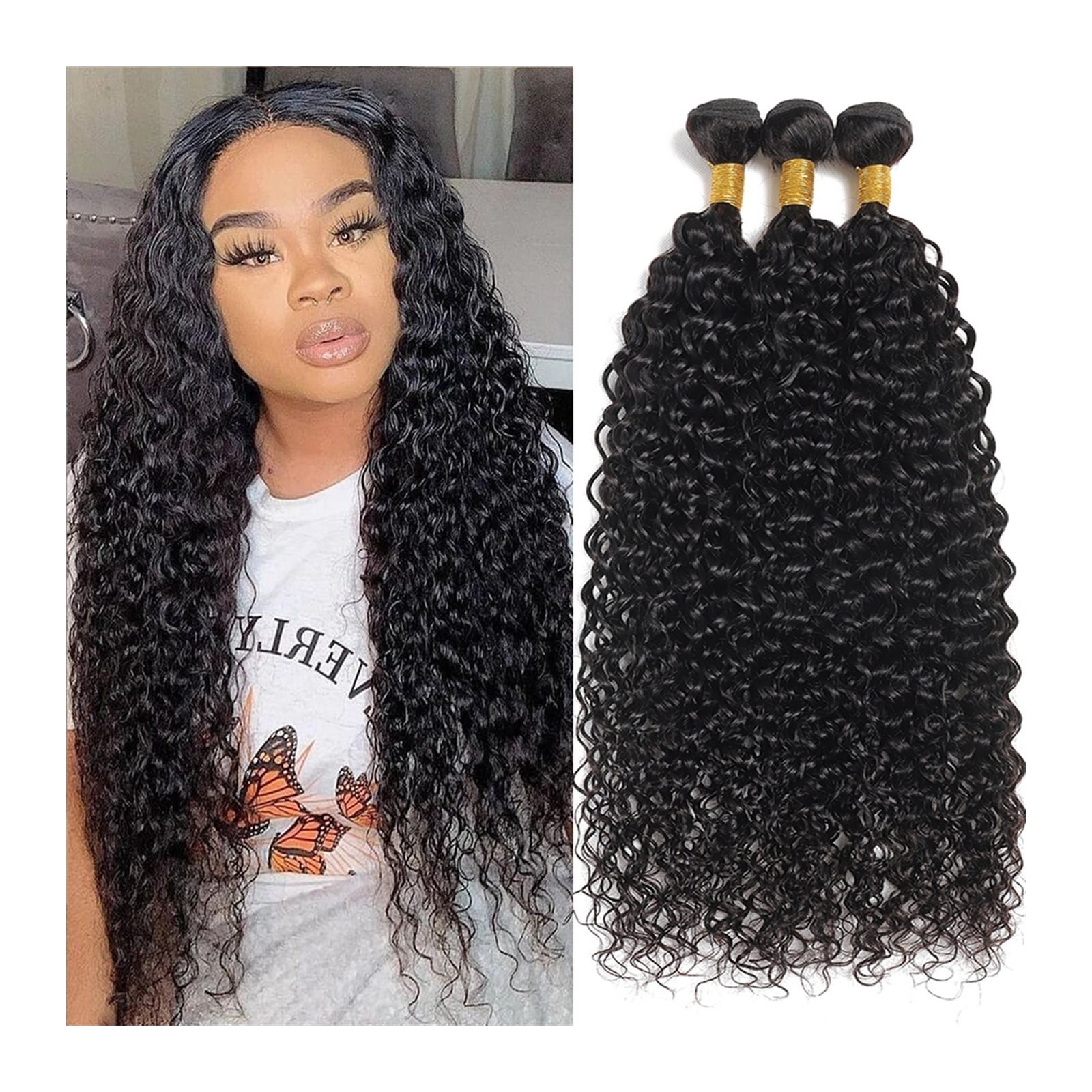 Water Wave Human Hair Bundles 12A Brazilian Human Hair Weave 1/3/4PC Natural Black Curly Hair 100g/pc Virgin Hair Extensions Natural