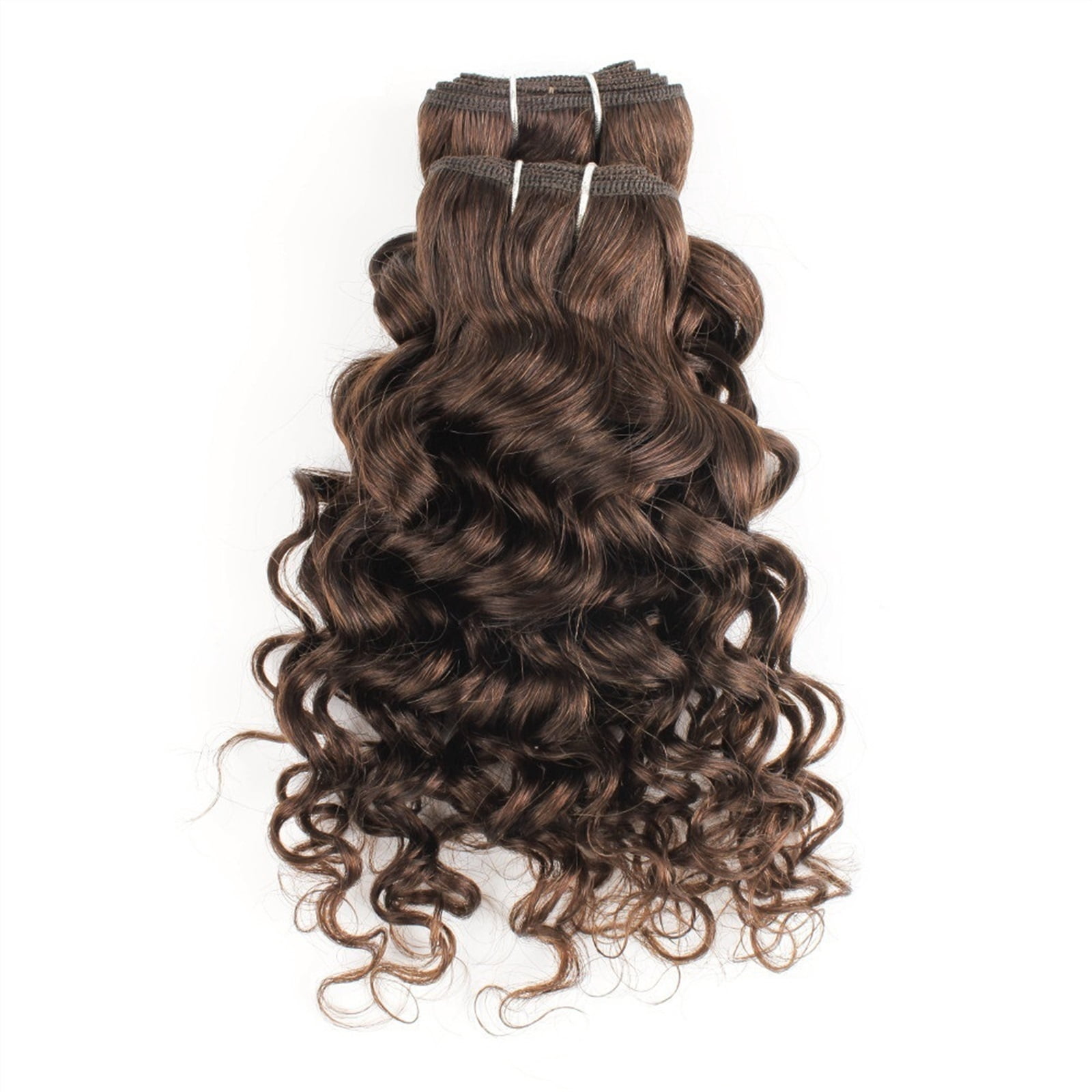 Water Wave Human Hair Bundles 50g/pc Brown and Black Short Bob Style Remy Human Hair Weave Extensions