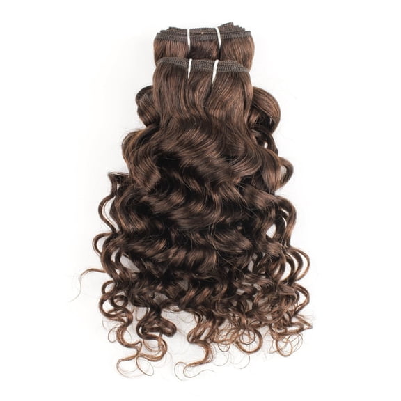 Water Wave Human Hair Bundles 50g/pc Brown and Black Short Bob Style Remy Human Hair Weave Extensions