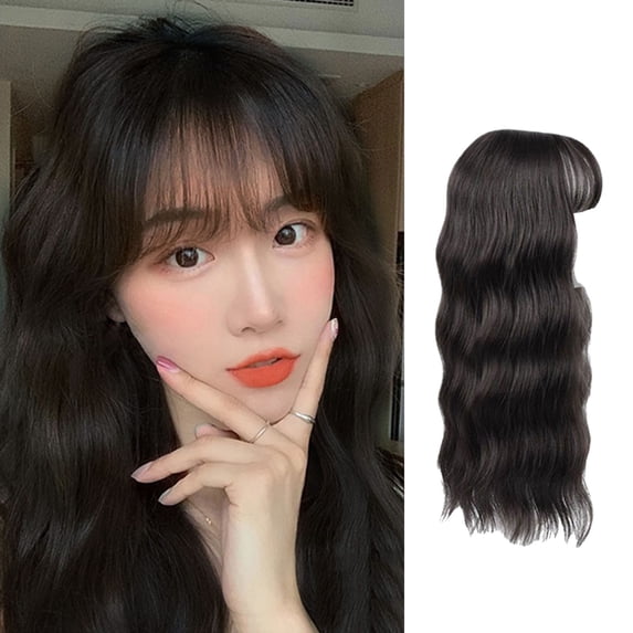 Water Wavy Wool Curl Long Curl Hair Cover Supplement Top Hair Patch for Effortless Style and Volume