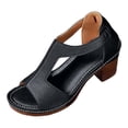 thumbnail image 1 of Water Wedges Sandals for Women Classic Lightweight Square-Toe Low Wedge Heels Womens House Shoes Size 8 Summer Beach Walking Shoes Ankle Elastic Back Strap T-Strap Bohemian Shoe, 1 of 9