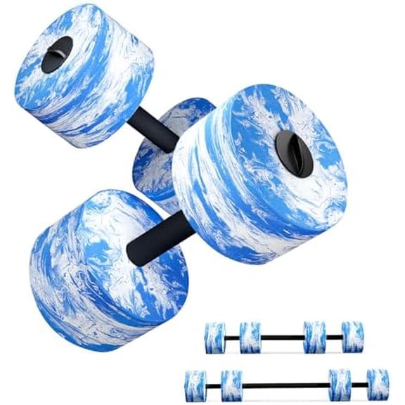 Water Weights Pool Exercise Dumbbells, Three-in-one Aquatic Exercise Dumbbells, High-Density EVA-Foam Pool Fitness for Water Aerobics Weight Loss, Aquatic Dumbells Set of 2$$Sport & Recreation Other