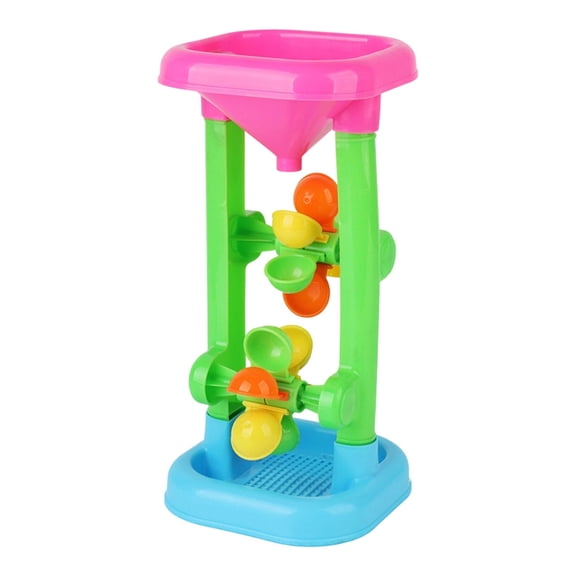 Water Wheel Tower Toy, Creative Rotating Windmill Sandbox Game, Interactive Water Table Toy, Sands and Waters Wheels Toys for Pool Summer Activities Outside, 1 Pc, 10.43x4.92"