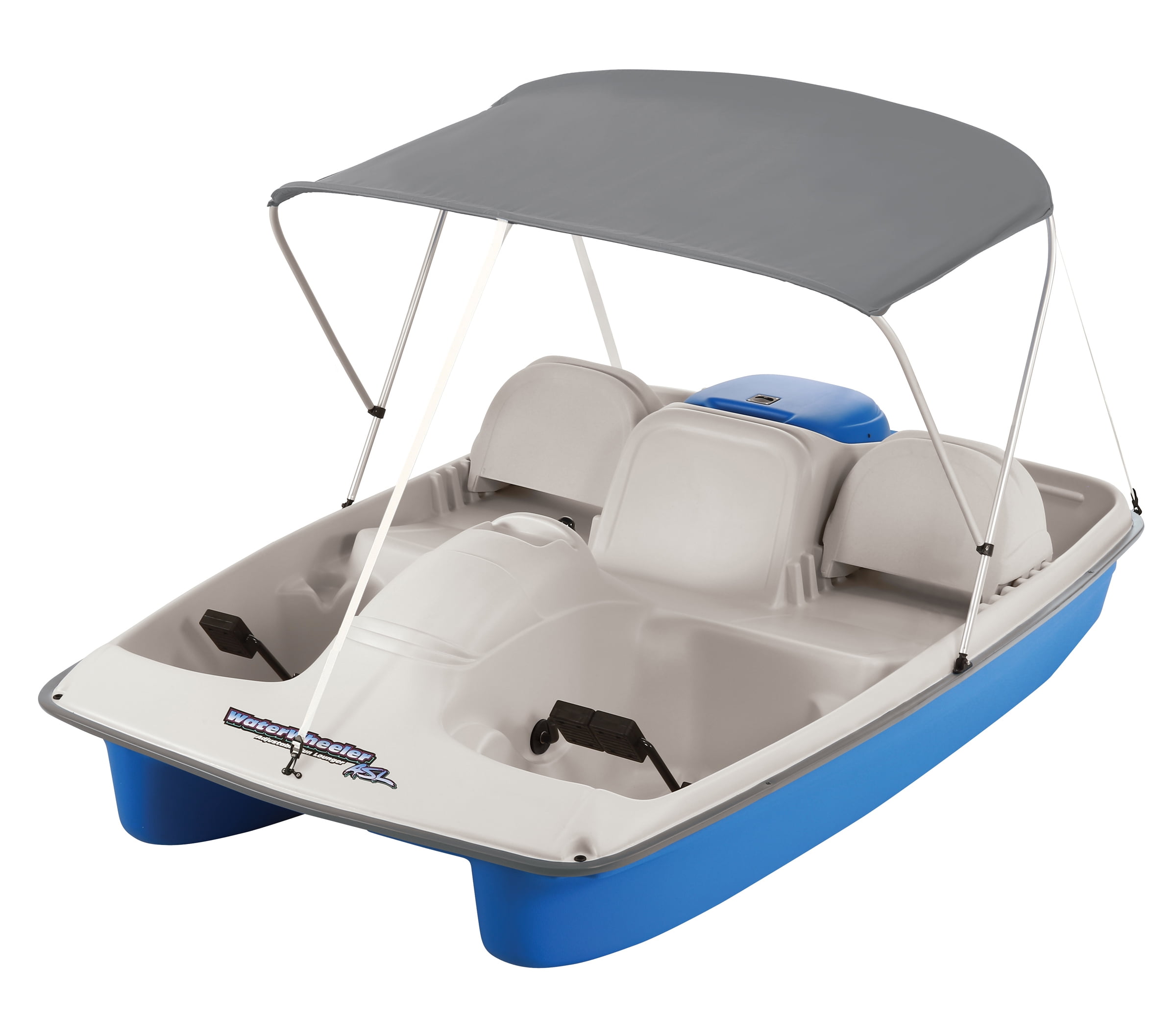 Water Wheeler ASL Electric Pedal Boat with Canopy, Blue