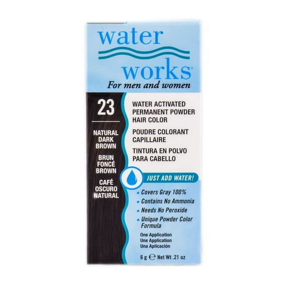 Water Works Activated Permanent Powder Haircolor (Color : #23 Natural Dark Brown)