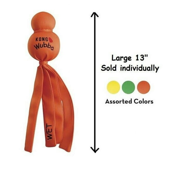 Water Wubbas Dog Toys Floating Lake Pool Fetch Fun Assorted Colors Large 13"