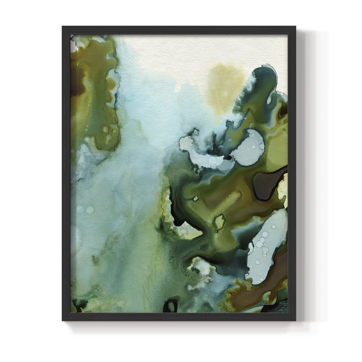 Water and Earth I Framed Print in Black Solid Wood 22 x 28 Framed Print