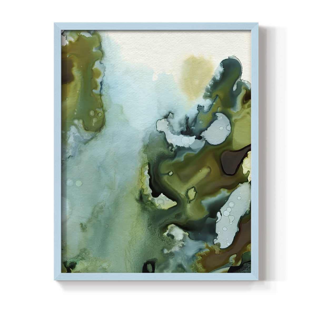 Water and Earth I Framed Print in Blue Solid Wood 8 x 10 Framed Print