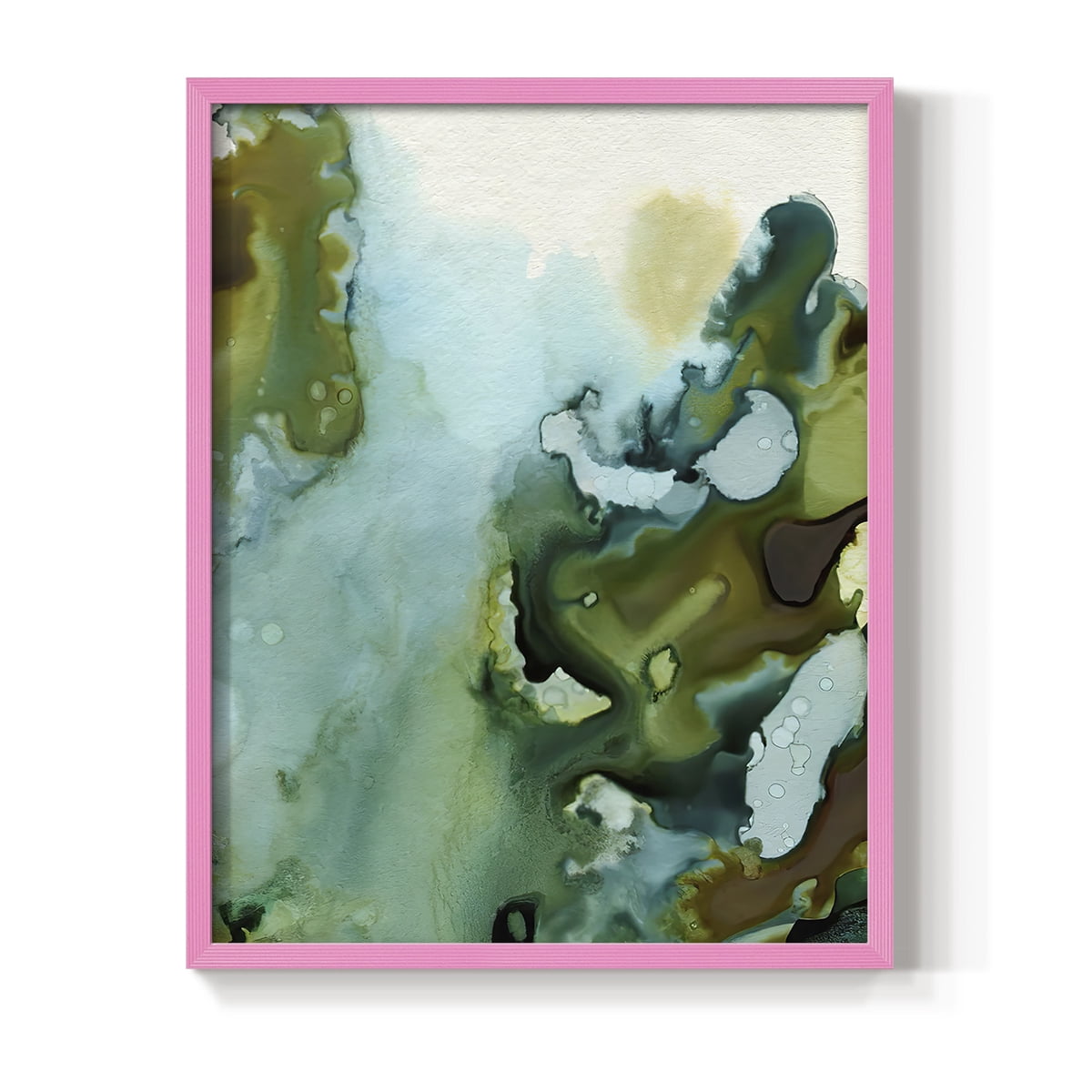 Water and Earth I Framed Print in Pink Solid Wood 8 x 10 Framed Print