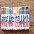 thumbnail image 1 of Water-based Whiteboard Markers Set | 8 or 12 Pack Erasable Black Red Green Blue | Easy-Clean Magic Floating Drawing Pens | 10ml | Dry-Wipe Durable Writing Tools | Art Supplies | 12.2cm, 1 of 9
