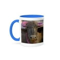 thumbnail image 1 of 3dRose, Water buffalo, Diwali Hindu festival, Rajasthan, -AS10 POX0767 - Pete Oxford, 11oz Two-Tone Blue Mug, 1 of 3