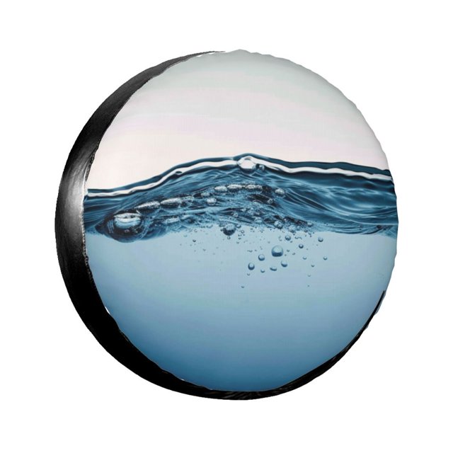 Water closeup Spare tire cover wheel protector, weather resistant