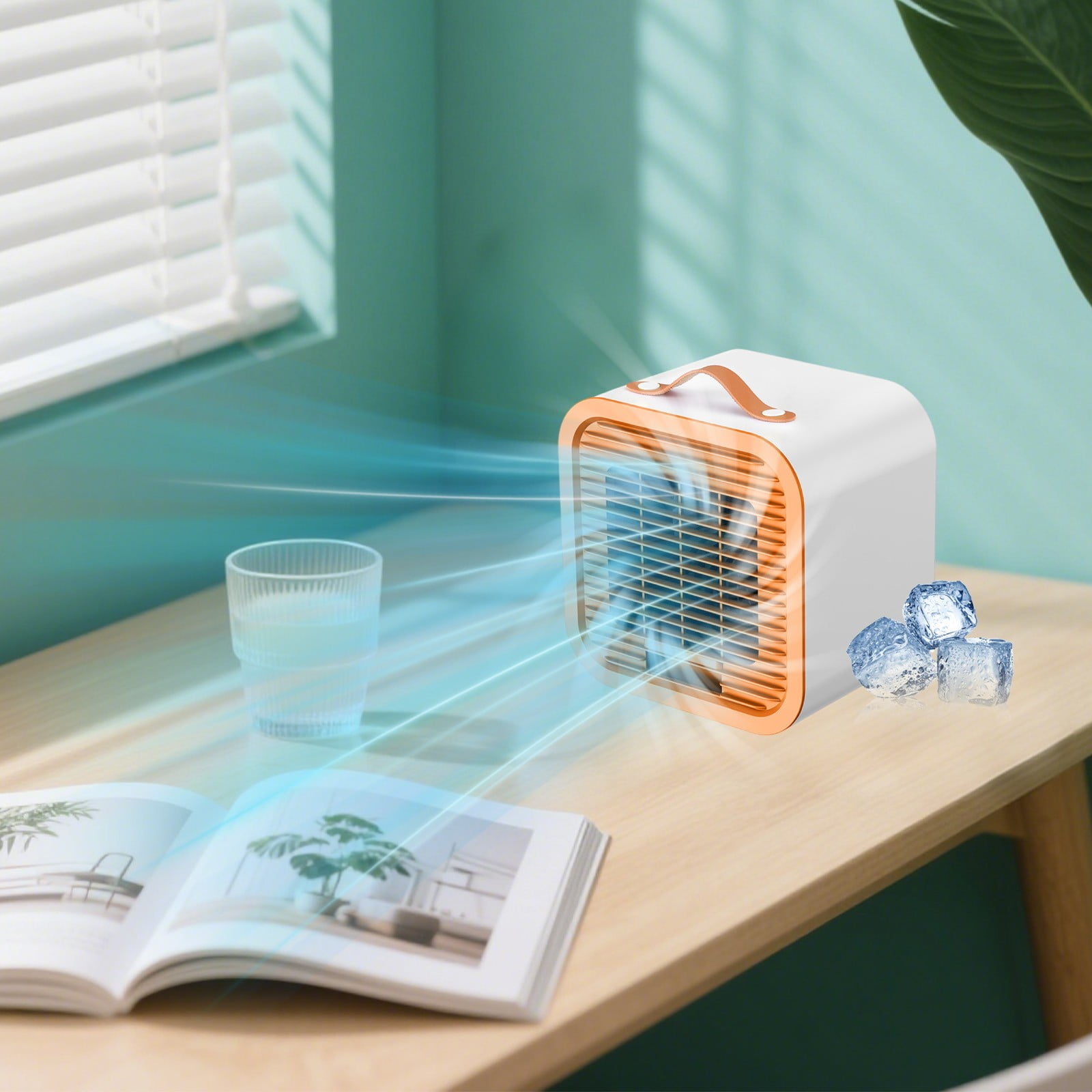 Water-cooled Desk Fans that Blow Cold Air,Fashion Portable Mini Box Fan ...