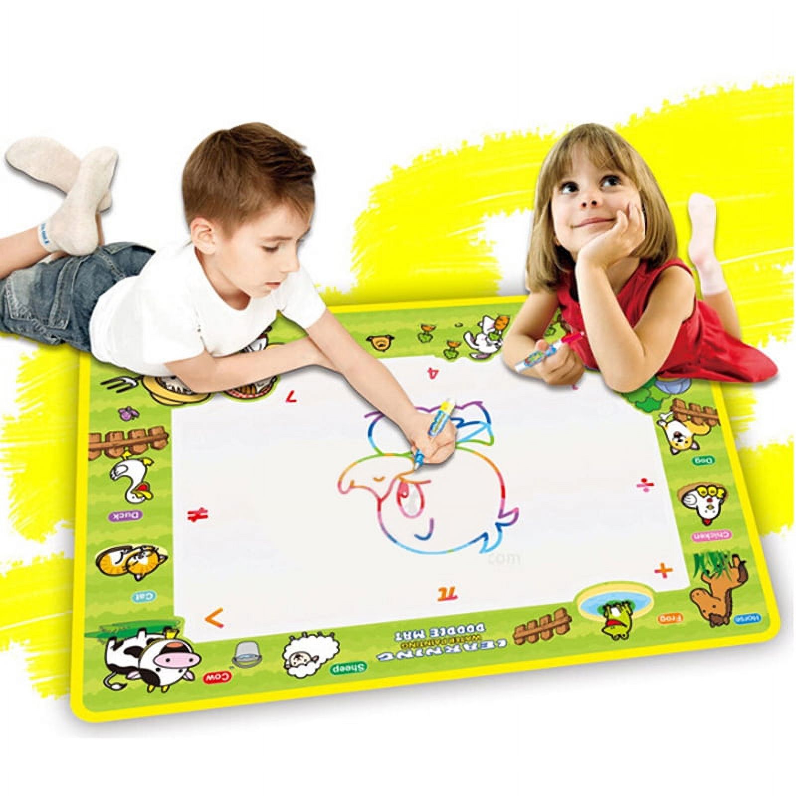 Water drawing mat with 2 drawing pen kid's magic water drawing play mat