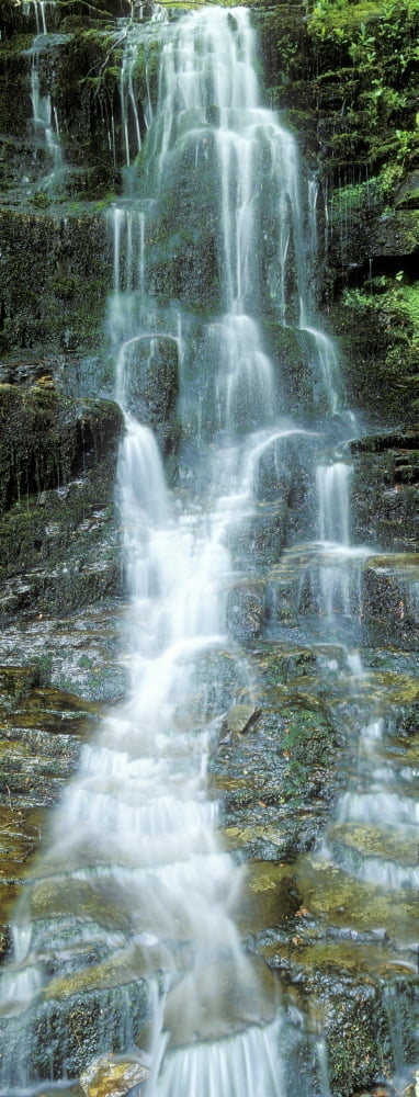 Water falling from rocks Aberfeldy Perthshire Scotland Canvas Art - Panoramic Images (27 x 9)