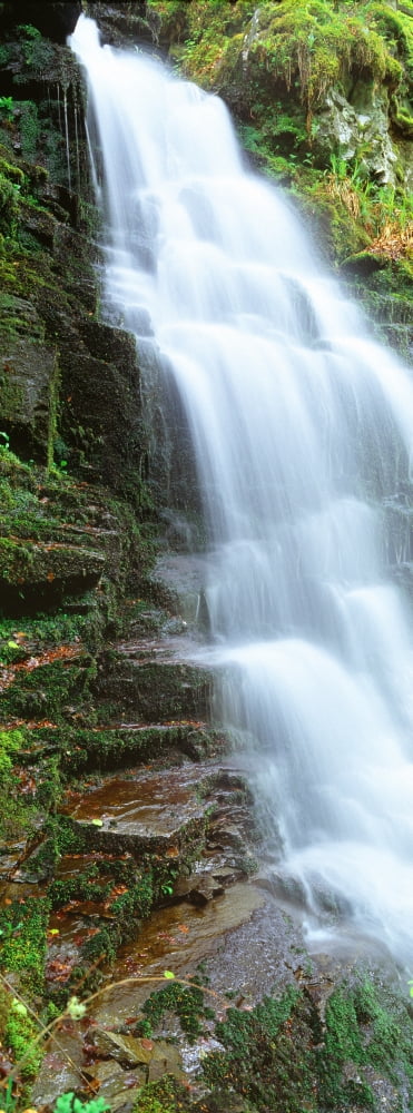 Water falling from rocks Aberfeldy Perthshire Scotland Canvas Art - Panoramic Images (27 x 9)