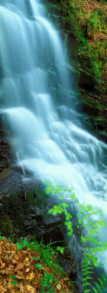 Water falling from rocks Aberfeldy Perthshire Scotland Canvas Art - Panoramic Images (36 x 12)