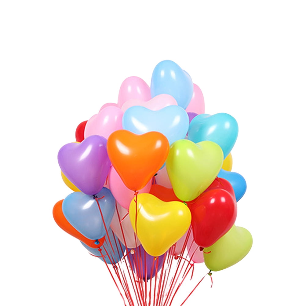 Water-filled Balloons Helium-filled Latex Wedding Heart-shaped Emulsion 100 Pcs