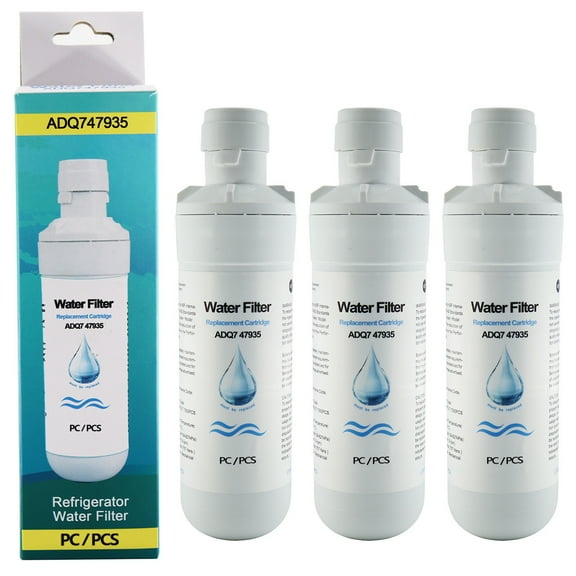 Water filter Replacement 3 Pack for LT1000PC/PCS, ADQ74793504, ADQ747935, MDJ64844601 Filter and LT120F ADQ73334008, Reduces Chlorine in Fresh Air