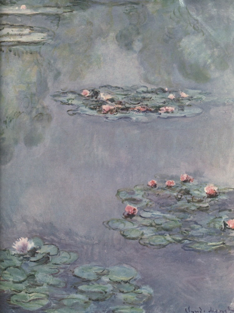 Water-lilies Canvas Art - Claude Monet (18 x 24)