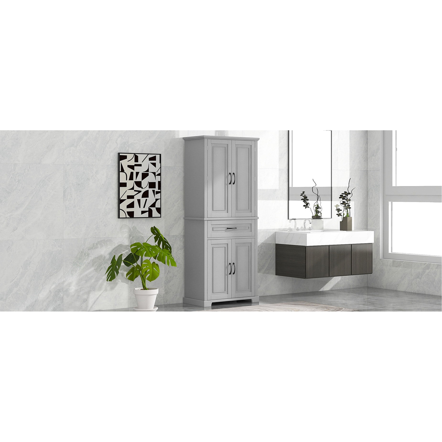 Water - proof Storage Cabinet - Ideal for Bathroom, Office and Kitchen Storage