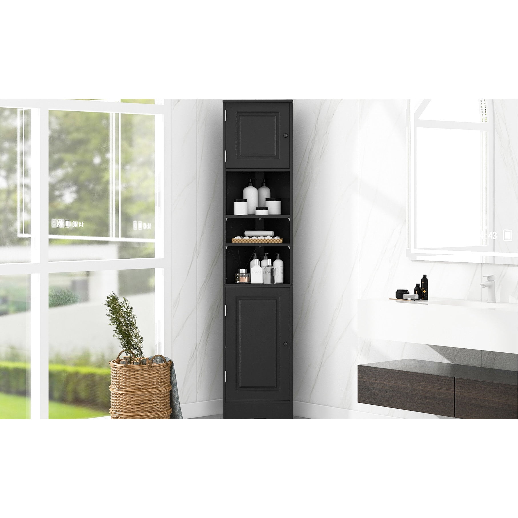 Water - resistant MDF Cabinet / Triangle Design for Corners / Keeps ...