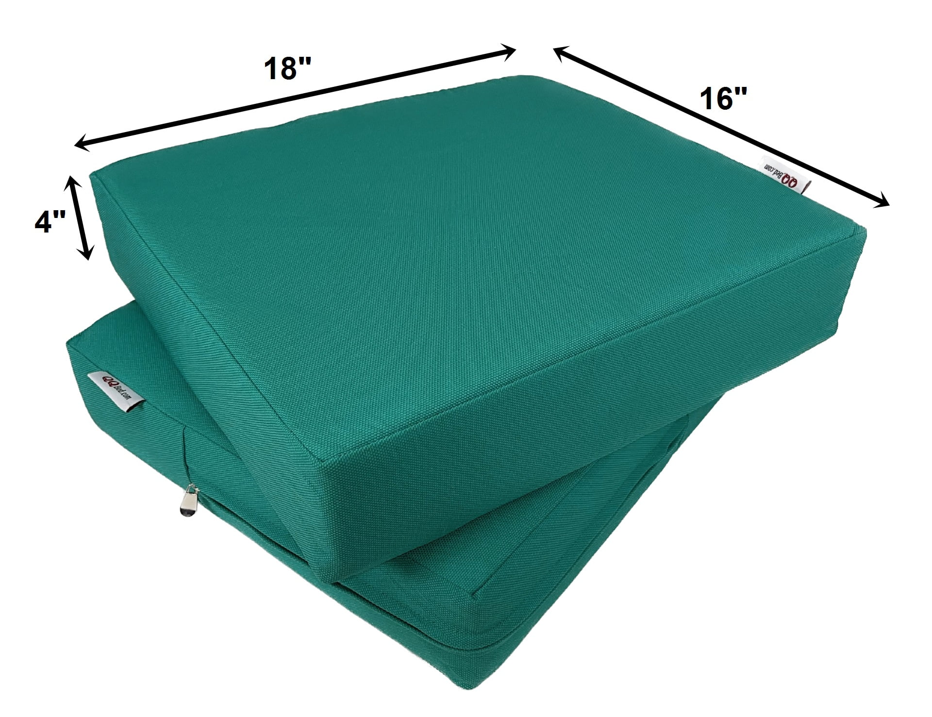 2 Pack Green Waterresistant Covers 20"x18"x4" for Outdoor Deep Seat Cushions