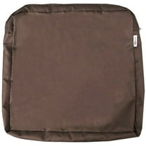 Water-resistant Outdoor Seat Patio Chair Cushion Cover 24"X22"X4" Brown 2 Pack