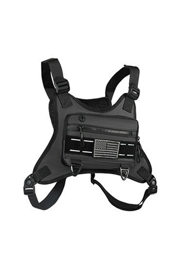 Water-resistant Running Chest Pack Fishing Chest Bag Backpacks Front Chest Pack Running Vest Bag for Fishing Cycling