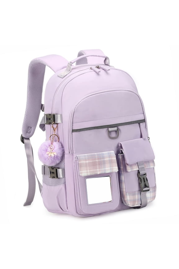 Water-resistant Tear-resistant Backpack with Multiple Pockets, Purple