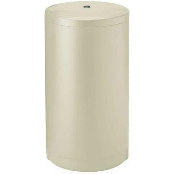 Water softener salt tank brine tank inches with safety float (18x33 Inches Round, Almond)