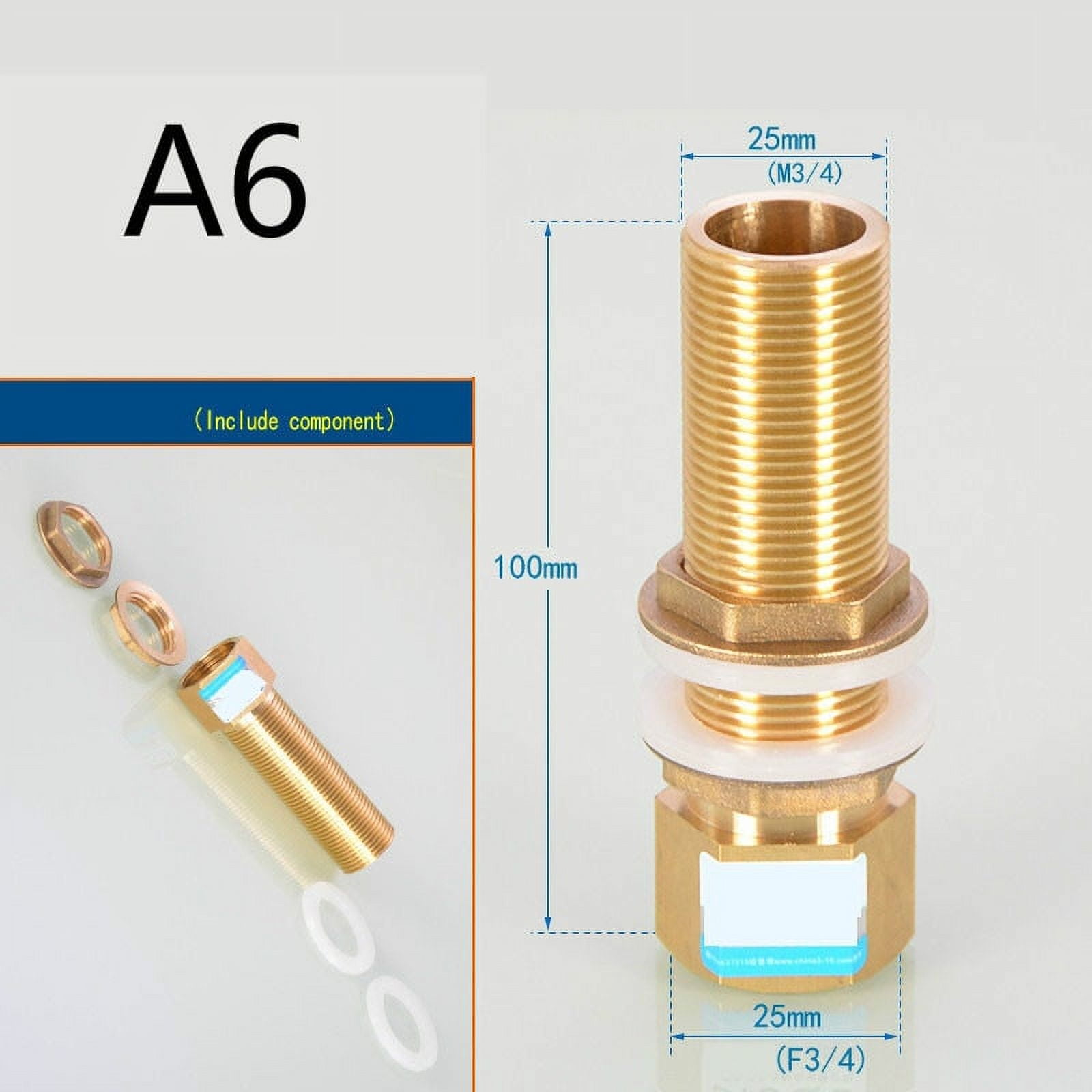 Water tank connector 3/4 inch Female&Male Thread copper fittings fitting Water tower basin fish tank Quick Connector Lengthen